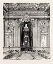 INTERIOR OF GOLDSMITH'S HALL, 1876, LONDON