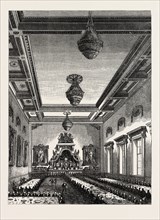 INTERIOR OF GROCERS' HALL, 1876, LONDON