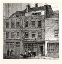 POPE'S HOUSE, PLOUGH COURT, LOMBARD STREET, 1860, LONDON