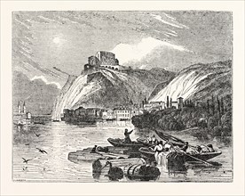 View of the castle of Ehrenbreitstein from the Rhine