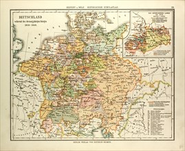MAP OF GERMANY DURING THE THIRTY YEARS' WAR, 1618 - 1648