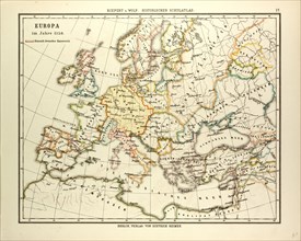 MAP OF EUROPE IN 1150