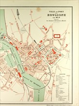 MAP OF BOULOGNE SUR MER