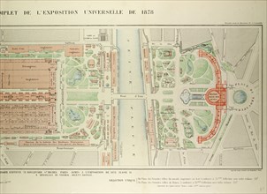 MAP OF THE UNIVERSAL EXPOSITION OF 1878, PARIS