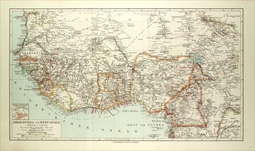 OLD MAP OF SOUTH WESTERN AFRICA