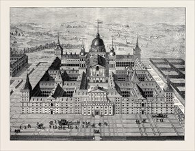 THE ESCURIAL PALACE: BIRD'S-EYE-VIEW OF THE PALACE