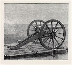 THE DUKE AND DUCHESS OF TECK AT SOUTHPORT: THE WHITWORTH 9-POUNDER BREECH-LOADING RIFLED FIELD GUN