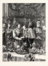 "PROSIT!": THE VISIT OF THE GERMAN EMPEROR TO THE CITY, THE BANQUET IN THE GUILDHALL, LONDON
