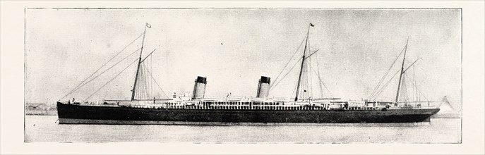 THE S.S. "TEUTONIC" WHICH HAS MADE THE FASTEST PASSAGES ON RECORD, WESTWARDS AND EASTWARDS, ACROSS