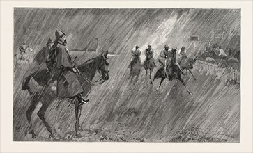 THE NEWMARKET OCTOBER MEETING: RAIN ON THE COURSE: A GOOD WETTING-THROUGH FOR THE JOCKEYS