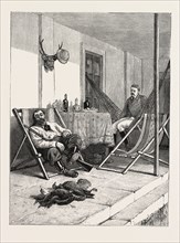 SKETCHES OF LIFE ON AN ESTANCIA IN THE ARGENTINE REPUBLIC: RESTING IN THE VERANDA AFTER A DAY'S