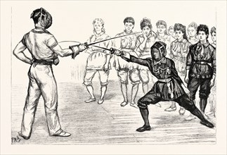 WHITECHAPEL WAY: A FENCING CLASS AT THE PEOPLE'S PALACE; A BOUT WITH THE FOILS