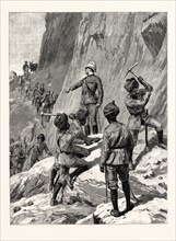 THE FIGHTING NEAR GILGIT ON THE NORTH-WESTERN FRONTIER OF INDIA: THE FORCE ON ITS WAY TO THE FRONT,