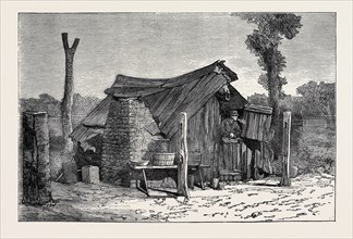 SKETCHES FROM AUSTRALIA IN RELATION TO THE TICHBORNE CASE: HUT IN WHICH THE CLAIMANT IS SAID TO