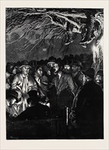 THE AGRICULTURAL STRIKE: THE NIGHT MEETING OF FARM LABOURERS AT WELLESBOURNE, WARWICKSHIRE