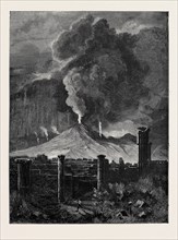 THE ERUPTION OF MOUNT VESUVIUS: VIEW FROM POMPEII