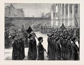 GENERAL SCHENCK INSPECTING THE BLUE COAT BOYS AT CHRIST'S HOSPITAL