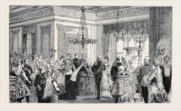 THE QUEEN SIGNING THE MARRIAGE REGISTER