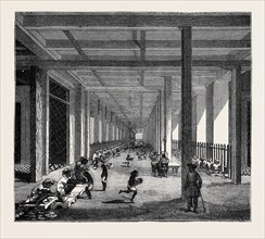 THE INDO-CHINESE OPIUM TRADE, AT AN OPIUM FACTORY AT PATNA: THE BALLING ROOM