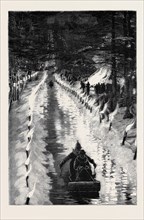 WITH THE MARQUIS OF LORNE IN CANADA: TOBOGGANING BY TORCHLIGHT AT OTTAWA