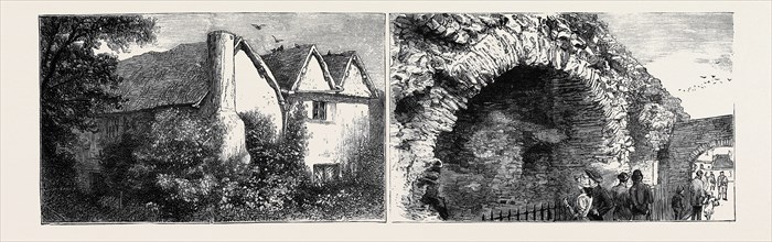 LEICESTER: LATIMER'S HOUSE (LEFT), THE OLD JEWRY WALL (RIGHT)