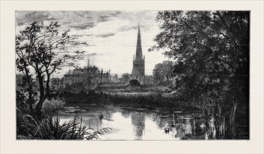 LEICESTER: ST. MARY'S CHURCH, FROM THE RIVER