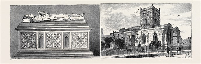LEICESTER: BISHOP PENNY'S TOMB IN ST. MARGARET'S CHURCH (LEFT); ST. NICHOLAS' CHURCH (RIGHT)