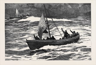 THE LOSS OF THE "JEANNETTE:" SEPARATION OF THE BOATS DURING A GALE, SEVEN P.M., SEPTEMBER 12, 1881