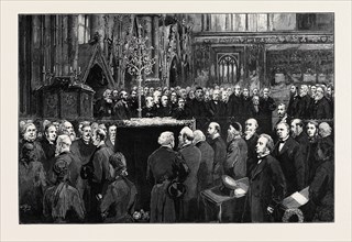 FUNERAL OF THE LATE CHARLES ROBERT DARWIN IN WESTMINSTER ABBEY, LONDON