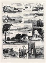SKETCHES AT CANNES: 1. Cannes from Hill on West Side; 2. The Quay; 3. St. Raphael, near FrÃƒÂ©jus;