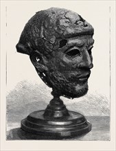 ANCIENT IRON MASK-HELMET FOUND IN THE DANUBE AT SEMENDRIA, SERVIA