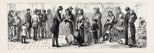 SCANDINAVIAN EMIGRANTS AT THE RAILWAY STATION