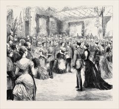 THE PRINCE AND PRINCESS OF WALES AT THE HONOURABLE ARTILLERY COMPANY'S BALL: THE OPENING QUADRILLE
