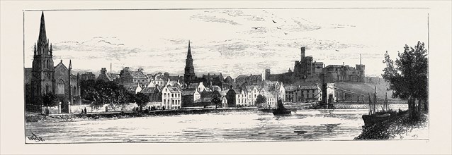 THE DUKE OF EDINBURGH IN SCOTLAND: INVERNESS FROM THE RIVER SIDE