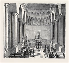 THE SLAVE TRADE ON THE EAST COAST OF AFRICA: INTERIOR OF BISHOP STEERE'S MISSION CHURCH, BUILT ON
