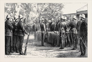THE LATE ZULU WAR: DISTRIBUTION OF MEDALS TO THE FIFTY-EIGHTH REGIMENT AND THE NATAL TROOPS AT