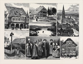 IN AND ABOUT THE BLACK FOREST: 1. The Merchants' Hall, Freiburg; 2. House on the Road from