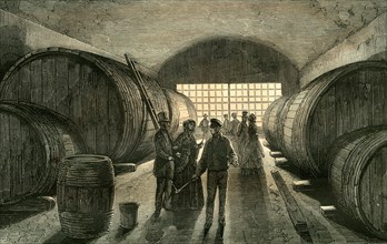 Caves, Wine, Champagne, France, 19th century