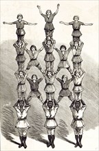 English Boys sport, 1881, English boys rescued from slavery. The Beni Zoug Zoug troupe of acrobats,