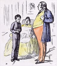 Servant boy, 1874, pain; interior; man; woman; Britain; painting; room; telling off;