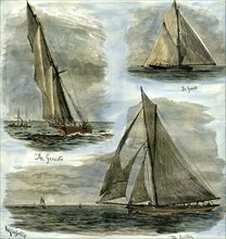 New York; U.S.A.; 1885; Yachts; competing at New York for the international challenge cup