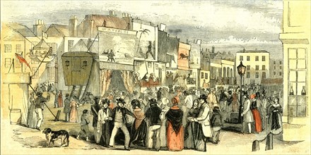 Portsmouth Fair, U.K., 1847, free mart fair, fifteen days, followed by Portsdown fair, the open
