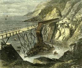 Bray Head, Ireland, 1867, scene of the accident, on the Dublin, Wicklow, and Wenford Railway,
