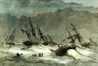 Lapland, Wrecks, 1867, on the coast caused by the ice in the white sea, destruction, suffering crew