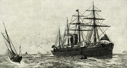 Steam Ship Ormuz, Australia to England, 1887, eleven thousend miles within twenty-seven days,