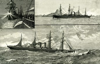 Steam Ship Ormuz, Australia to England, 1887, on the voyage from Australia, In the Suez canal,