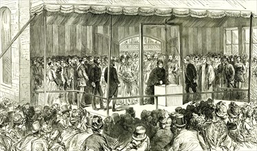 The People's Palace, London, U.K., 1887, Her Majesty laying the first stone of the technical
