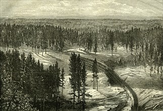 Long Ravine Bridge; U.S.A.; 1868; the central Pacific railway; North America; United States; United