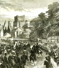 The Queen's visit to the Scottish border. Her majesty's entry into Kelso, 1867, Great Britain