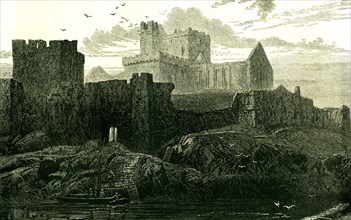 Peel Castle, Isle of Man, 1871